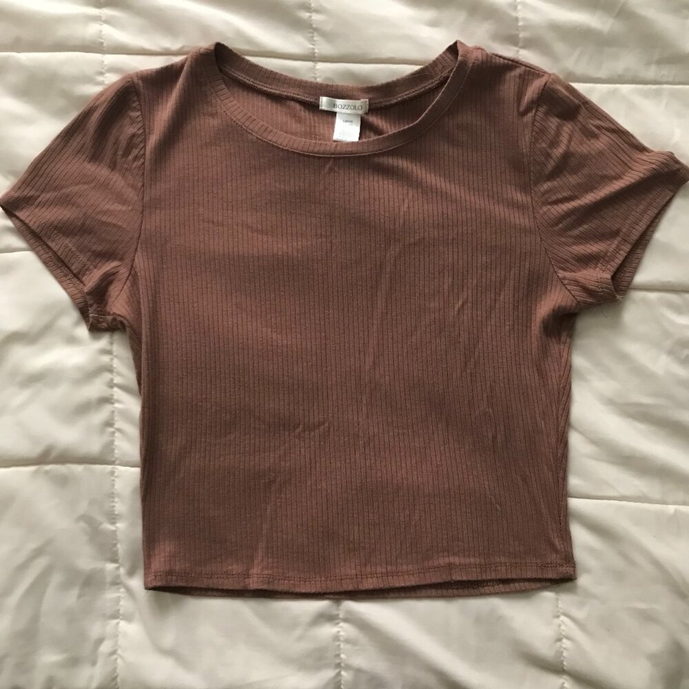 Brown Crop Top